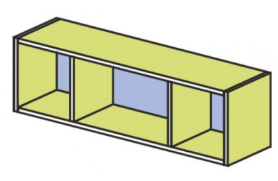 Полка настенная три секции Силуэт. Фото