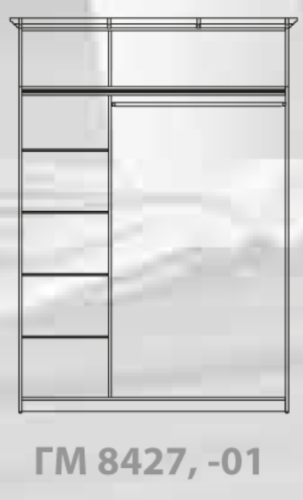 Шкаф для платья и белья Купава ГМ 8427-01. Фото №2