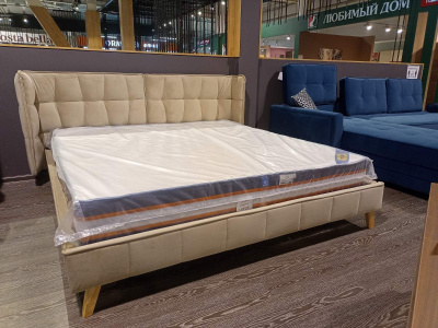 Кровать HUSK 8705 бежевая. Фото №2