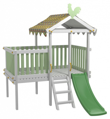 Комплекс игровой ДК6Б, бирюзовый, серый. Фото