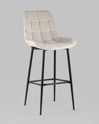 Стул барный Флекс велюр бежевый. Фото