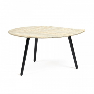 Стол журнальный BARKLY МДФ/дерево, 90*50*47 см, Скания натуральная (ножки черные). Фото