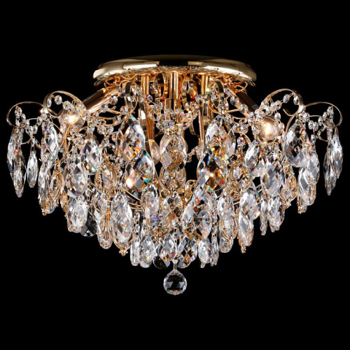 Потолочная люстра Eurosvet Crystal 10081/6 золото/прозрачный хрусталь Strotskis. Фото №2