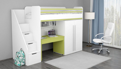 Стол письменный Polini Kids City, зеленый. Фото