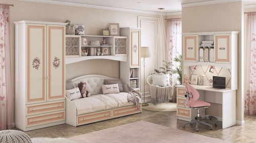 Детский гарнитур Алиса К1 белый/крем. Фото №1