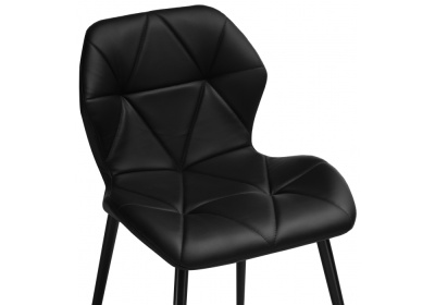 Стул Вальд экокожа черный / черный глянец фото Стул Вальд экокожа черный / черный глянец. Фото