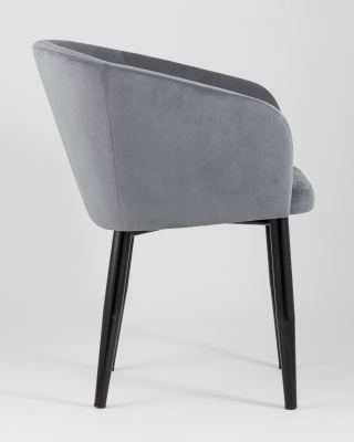 Кресло Ральф велюр серый. Фото