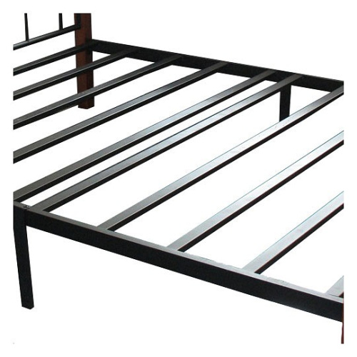 Кровать AT-8077 дерево гевея/металл, 90*200 см (Single bed), красный дуб/черный. Фото №2